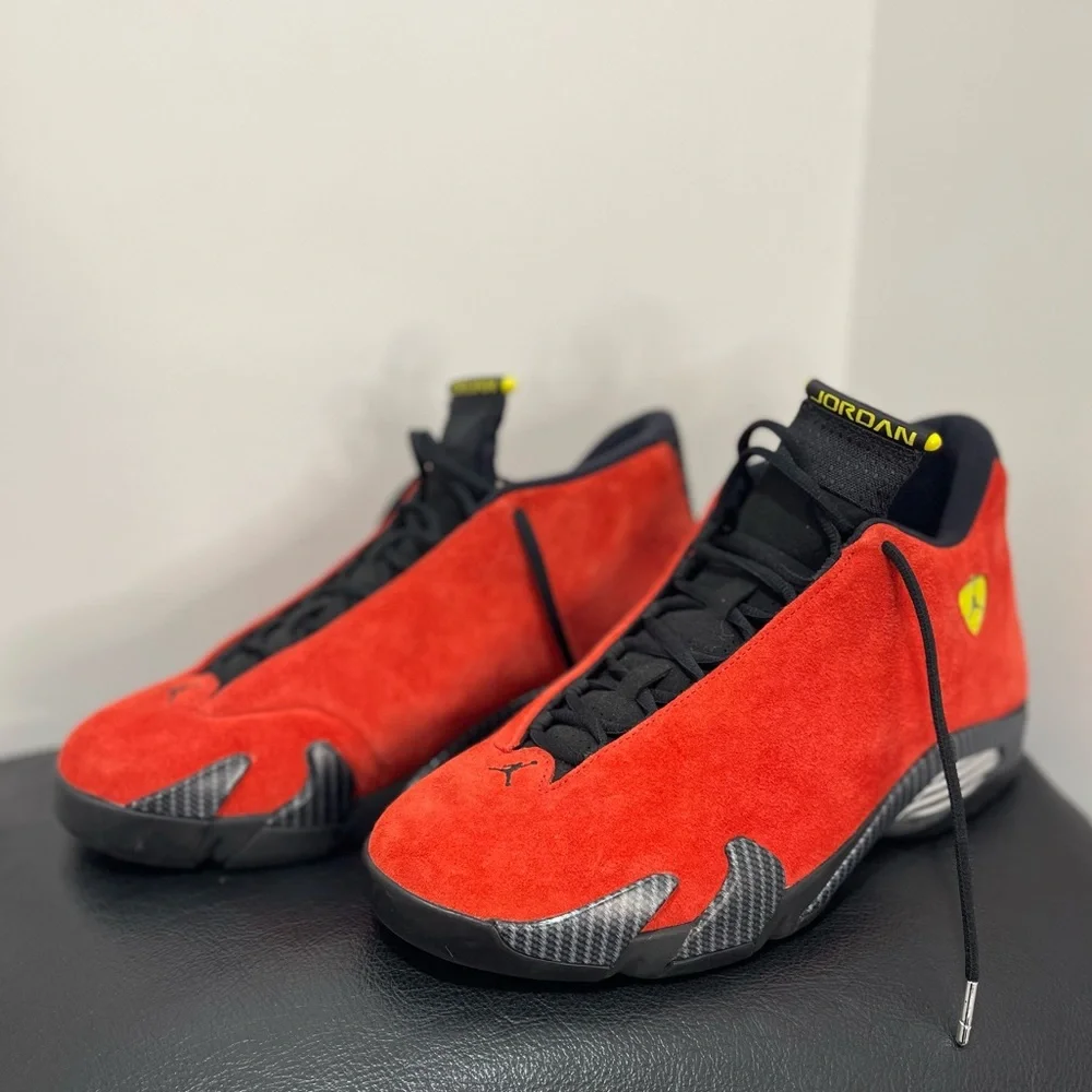 Air Jordan 14 “Ferrari” - WORN ONCE 🔥 Amazing Condition - size 11 - Picture 1 of 8